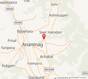 Map of Bawan, Kashmir