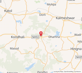 Map of Bazargaon, Maharashtra