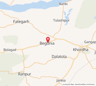 Map of Begunia, Odisha
