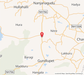 Map of Begur, Karnataka