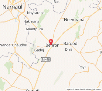 Map of Behror, Rajasthan