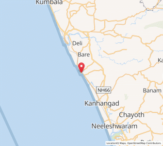 Map of Bekal, Kerala