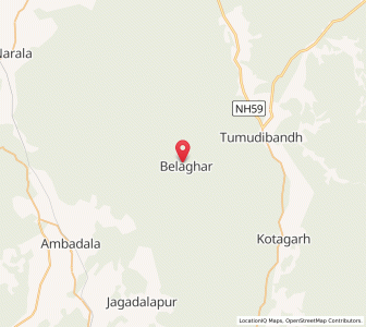 Map of Belagarh, Odisha