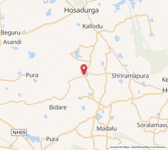 Map of Belagur, Karnataka