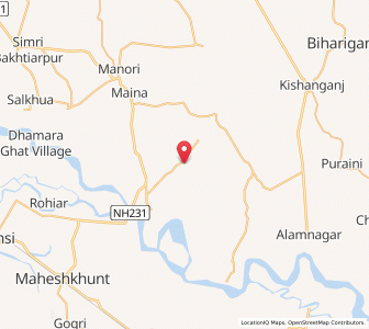 Map of Beldaur, Bihar