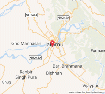 Map of Belichirana, Kashmir