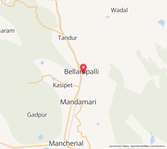 Map of Bellampalli, Andhra Pradesh