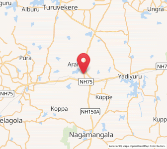 Map of Belluru, Karnataka