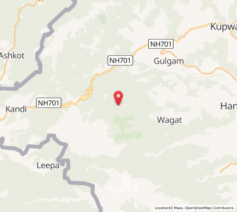 Map of Belyan, Kashmir