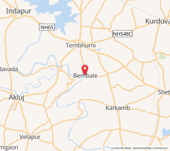 Map of Bembla, Maharashtra