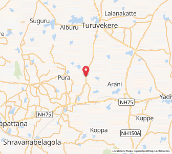 Map of Benakanakere, Karnataka