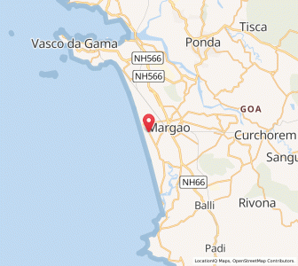 Map of Benaulim, Goa