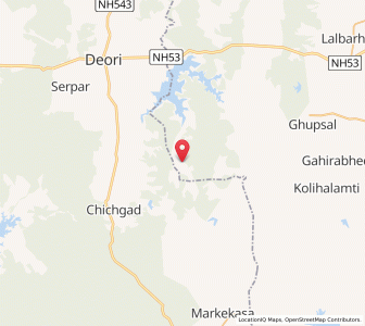 Map of Bendari, Maharashtra