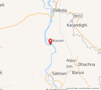 Map of Benibari, Bihar