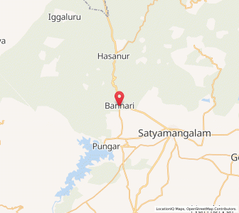 Map of Bennari, Tamil Nadu