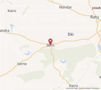 Map of Bero, Jharkhand