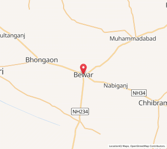 Map of Bewar, Uttar Pradesh