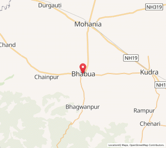 Map of Bhabua, Bihar