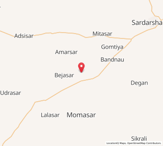 Map of Bhadasar, Rajasthan