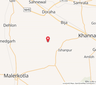 Map of Bhadewal, Punjab