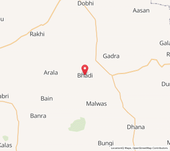 Map of Bhadi, Rajasthan
