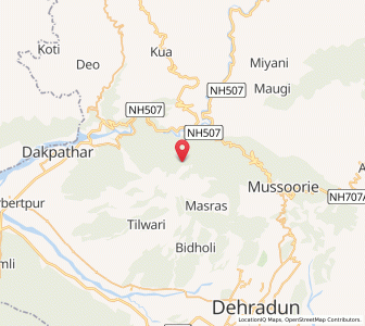 Map of Bhadraj, Uttarakhand