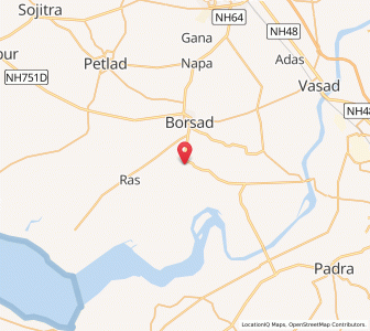 Map of Bhadran, Gujarat