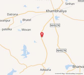 Map of Bhadthar, Gujarat