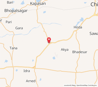 Map of Bhadura, Rajasthan