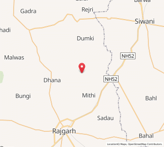 Map of Bhagela, Rajasthan