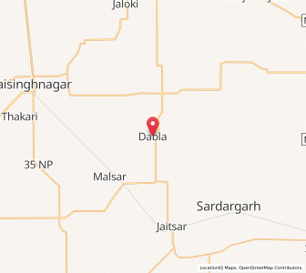 Map of Bhagsar Dabla, Rajasthan