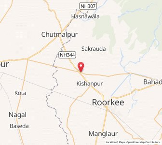 Map of Bhagwanpur, Uttar Pradesh