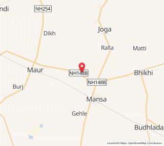 Map of Bhaini Bagha, Punjab