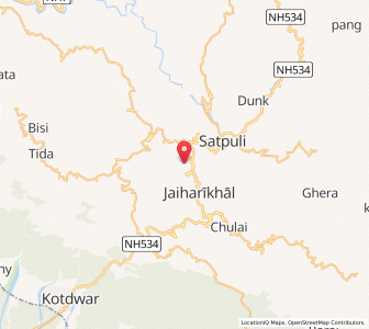 Map of Bhainsaur, Uttarakhand