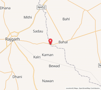 Map of Bhakran, Rajasthan