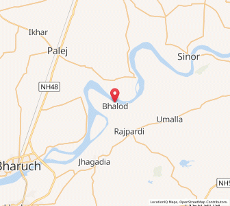 Map of Bhalod, Gujarat