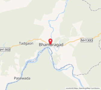 Map of Bhamragarh, Maharashtra