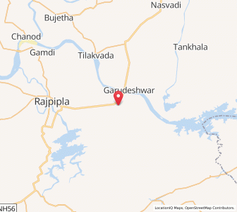 Map of Bhanadra, Gujarat