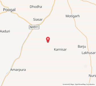 Map of Bhanaothala, Rajasthan