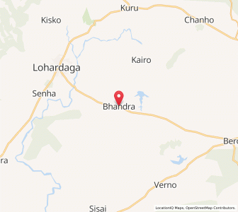Map of Bhandra, Jharkhand