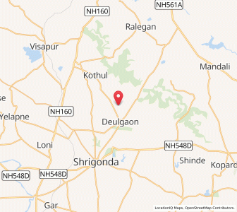 Map of Bhangaon, Maharashtra