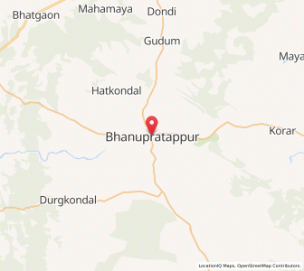 Map of Bhanupratappur, Chhattisgarh