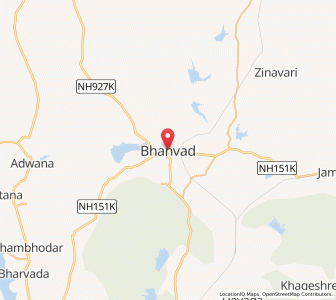 Map of Bhanvad, Gujarat