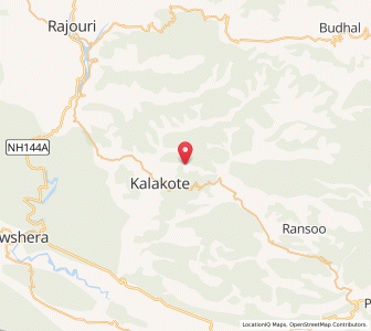 Map of Bhar Gala, Kashmir