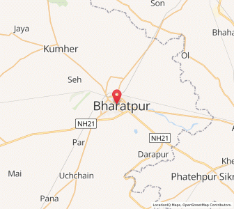 Map of Bharatpur, Rajasthan