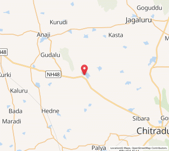 Map of Bharmasagara, Karnataka