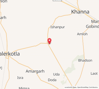 Map of Bharthala, Punjab