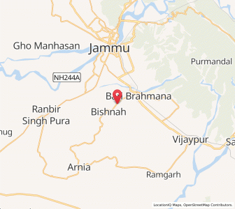 Map of Bhatiyari, Kashmir