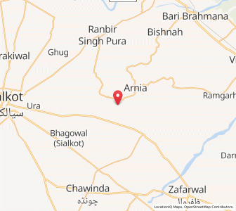 Map of Bhatte, Kashmir