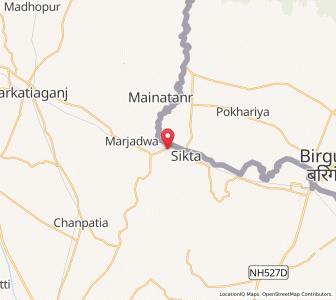 Map of Bhaunra, Bihar